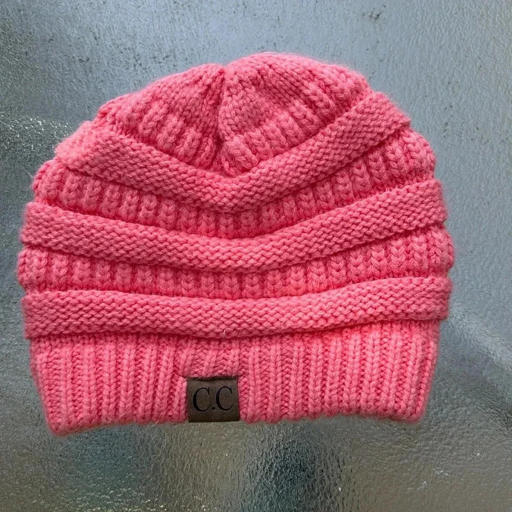 C.C peach color winter hat